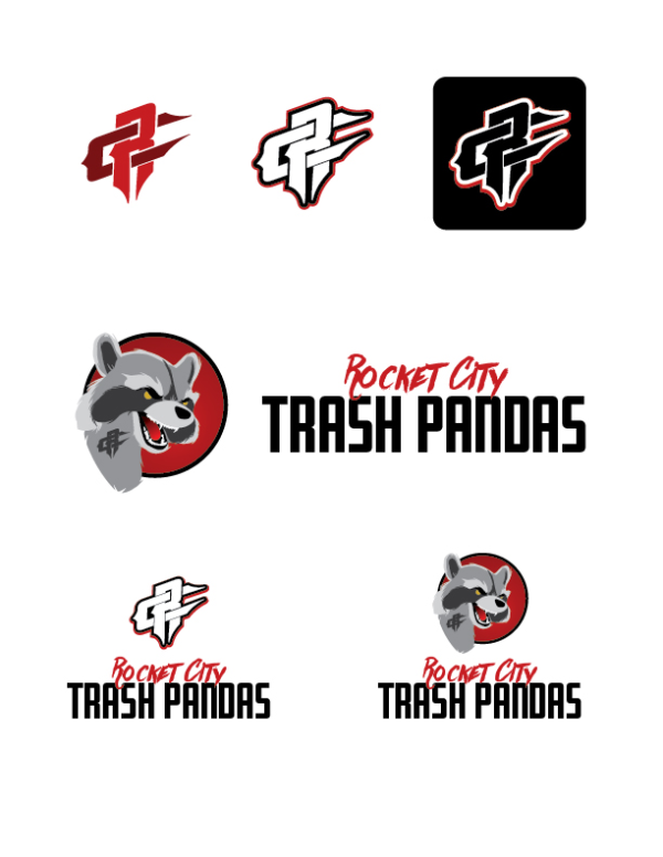 Rocket City Trash Pandas Logo | Graphic Design Hero